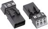 WAGO 890-213 Netz-Steckverbinder WINSTA MINI Stecker, gerade Gesamtpolzahl: 2 + PE 16 A Schwarz 1 St.