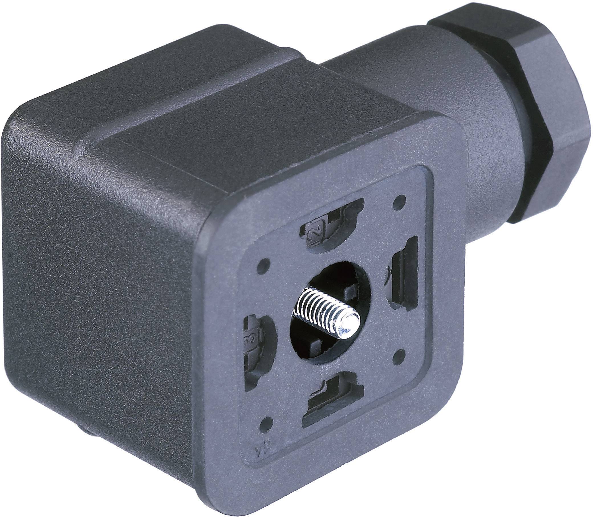 Ventilsteckverbinder schwarz