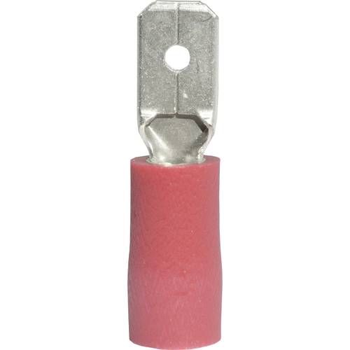 Vogt Verbindungstechnik 392808S Flachstecker Steckbreite: 4.8 mm Steckdicke: 0.8 mm 180 ° Teilisoliert Rot 1 St.