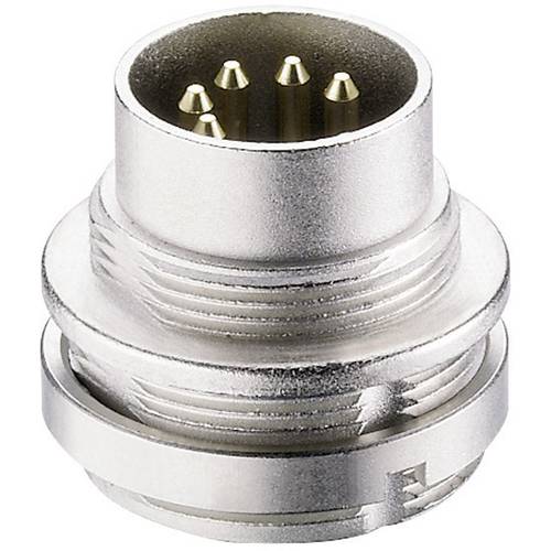 Lumberg 0314 08-1 DIN-Rundsteckverbinder Stecker, Einbau vertikal Polzahl: 8 Silber 1 St.