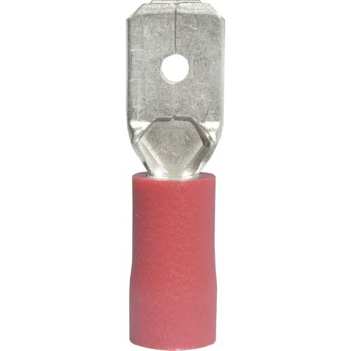 Thumbnail - Vogt Verbindungstechnik 3910S-1 Flachstecker Steckbreite: 6.3 mm Steckdicke: 0.8 mm 180 ° Teilisoliert Rot 1 St.