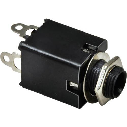 TRU COMPONENTS 1578868 Klinken-Steckverbinder 6.35 mm Buchse, Einbau vertikal Polzahl: 3 Stereo Silber 1 St.