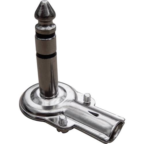 733075 Klinken-Steckverbinder 6.35 mm Stecker, gewinkelt Polzahl: 3 Stereo Silber 1 St.