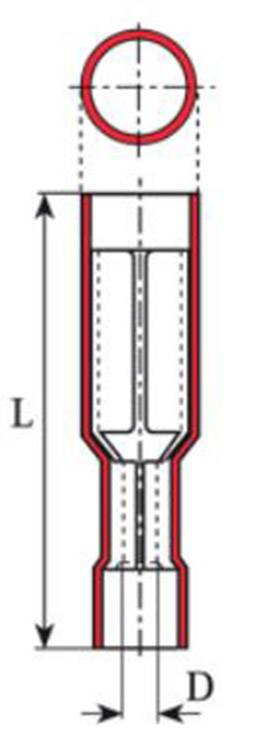 VOGT Rundsteckhülse 0.5 mm² 1 mm² Stift-Ø: 4 mm Vollisoliert Rot Vogt Verbindungstechnik 3915S 1 St.