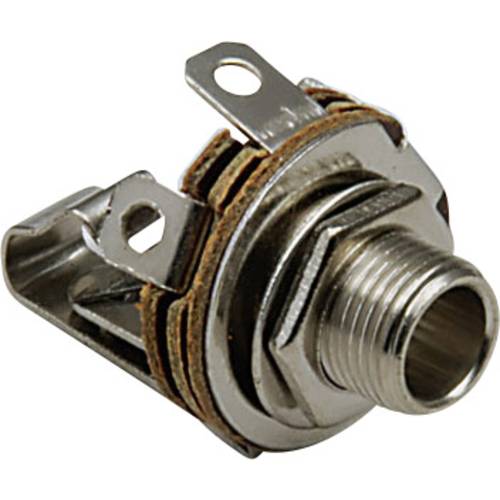 BKL Electronic 072314 Klinken-Steckverbinder 3.5 mm Buchse, Einbau vertikal Polzahl: 2 Mono Silber 1 St.