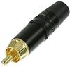 Rean AV NYS373-0 Cinch-Steckverbinder Stecker, gerade Polzahl: 2 Schwarz 1 St.