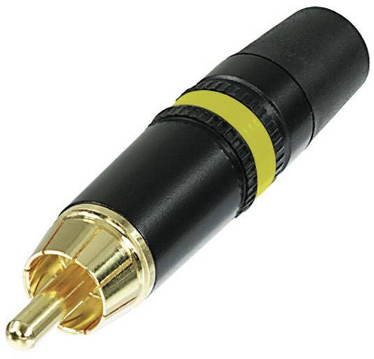 REAN AV Cinch-Steckverbinder Stecker, gerade Polzahl: 2 Schwarz, Gelb Rean AV NYS373-4 1 St.