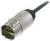 Ein graues HDMI-Kabel mit metallischem Stecker, geeignet für High-Definition-Video- und Audioverbindungen.