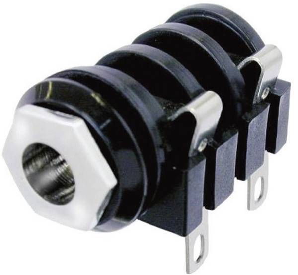 Neutrik NMJ3HF-S Klinken-Steckverbinder 6.35 mm Buchse, Einbau horizontal Polzahl: 3 Stereo Schwarz 1 St.