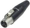 Rean AV RT3FC-B Miniatur-XLR-Steckverbinder Buchse, gerade Polzahl: 3 Schwarz 1 St.