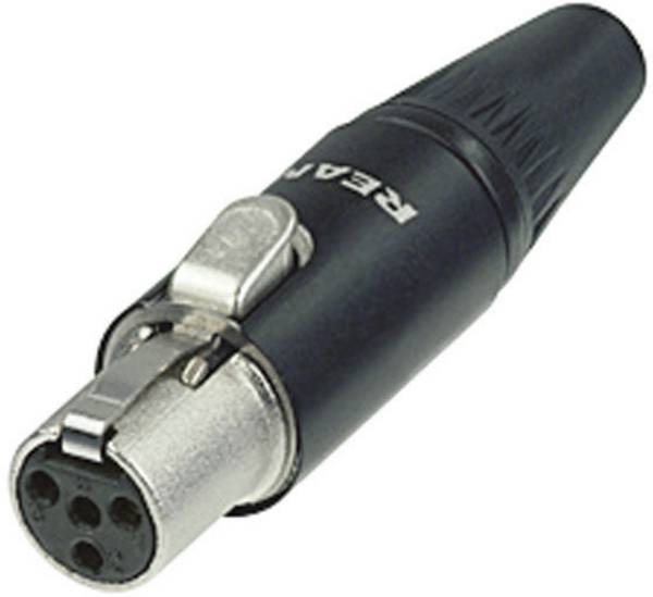 Rean AV RT4FC-B Miniatur-XLR-Steckverbinder Buchse, gerade Polzahl: 4 Schwarz 1 St.