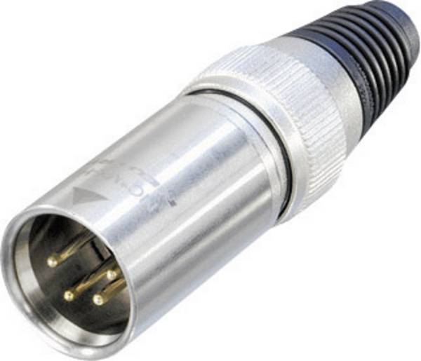 Neutrik NC4MXHD XLR-Steckverbinder Stecker, gerade Polzahl: 4 Silber 1 St.