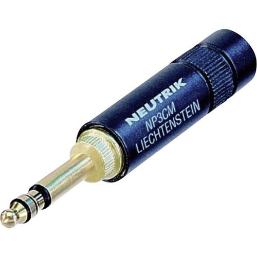 Neutrik NP3CM-B,STEREO Klinken-Steckverbinder 5.23 mm Stecker, gerade Polzahl: 3 Stereo Schwarz 1 St.