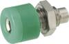 Schnepp Miniatur-Laborbuchse Buchse, Einbau vertikal Stift-Ø: 2.6 mm Grün 1 St.