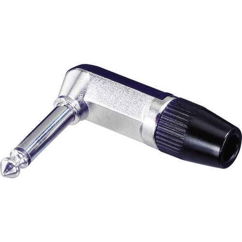 Rean AV NYS207 Klinken-Steckverbinder 6.35 mm Stecker, gewinkelt Polzahl: 2 Mono Silber, Schwarz 1 St.