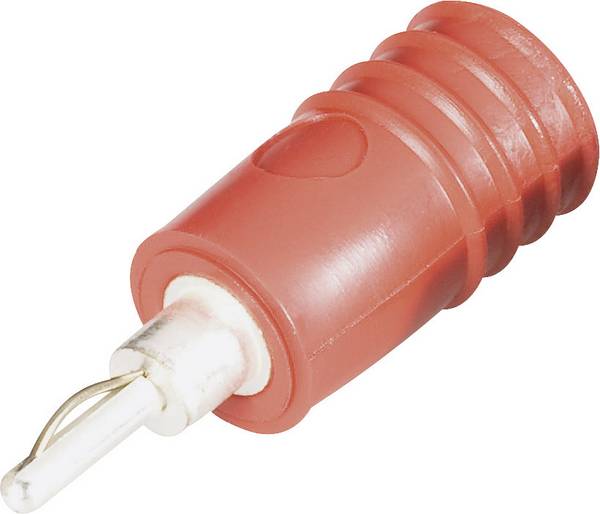 Schnepp ÜS 2040 Federkorbstecker Stecker 2 mm - Buchse 4 mm Rot 1 St.