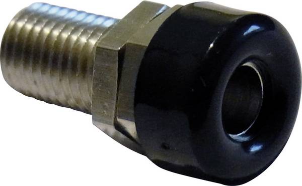 Schnepp Laborbuchse Buchse, Einbau vertikal Stift-Ø: 4 mm Schwarz 1 St.