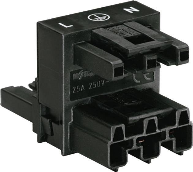 WAGO 770-635 Mains H Distributor 2+PE Pins Black 1 piece