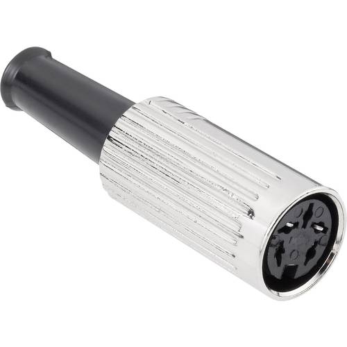 TRU COMPONENTS 1579000 DIN-Rundsteckverbinder Buchse, gerade Polzahl: 5 Silber 1 St.