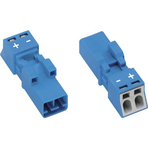 WAGO 890-1112 Netz-Steckverbinder WINSTA MINI Stecker, gerade Gesamtpolzahl: 2 16 A Blau 1 St.