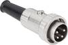 BKL Electronic 0202007 DIN-Rundsteckverbinder Stecker, gerade Polzahl: 8 Silber 1 St.