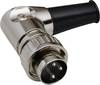 BKL Electronic 0202022 DIN-Rundsteckverbinder Stecker, gewinkelt Polzahl: 3 Silber 1 St.