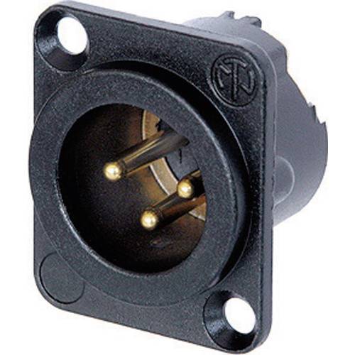 Neutrik NC3MD-LX-B XLR-Steckverbinder Flanschstecker, Kontakte gerade Polzahl: 3 Schwarz 1 St.