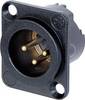 Neutrik NC3MD-LX-B XLR-Steckverbinder Flanschstecker, Kontakte gerade Polzahl: 3 Schwarz 1 St.