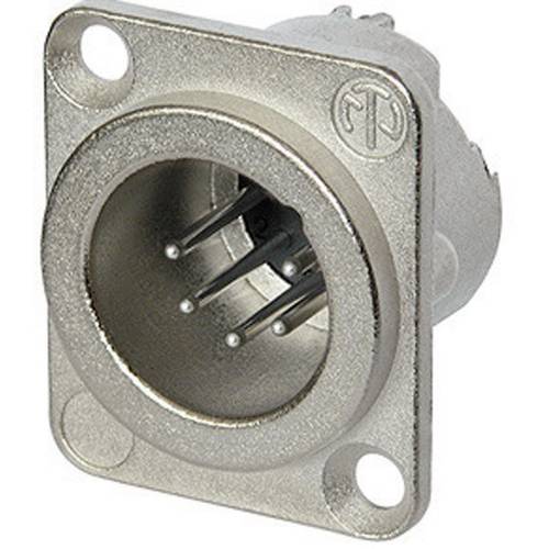 Neutrik NC5MD-LX XLR-Steckverbinder Flanschstecker, Kontakte gerade Polzahl: 5 Silber 1 St.