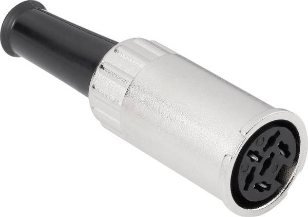 BKL Electronic 0202010 DIN-Rundsteckverbinder Buchse, gerade Polzahl: 5  Silber 1 St.