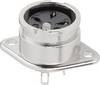 BKL Electronic 0202021 DIN-Rundsteckverbinder Flanschbuchse, Kontakte gerade Polzahl: 8 Silber 1 St.