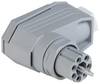 Hirschmann 931 435-106-1 Netz-Steckverbinder N Buchse, gewinkelt Gesamtpolzahl: 6 + PE 5 A Grau 1 St.