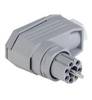 Hirschmann 931 553-106-100 Netz-Steckverbinder N Buchse, gewinkelt Gesamtpolzahl: 6 + PE 5 A Grau 100 St.