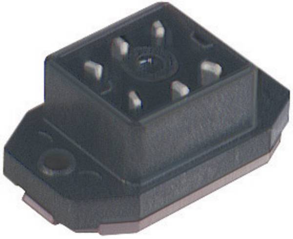 Aufbaustecker mit Flansch und Lötkontakten Schwarz GO 60 FAV M Pole:6 932 918-100-1 Hirschmann Inhalt: 1 St.