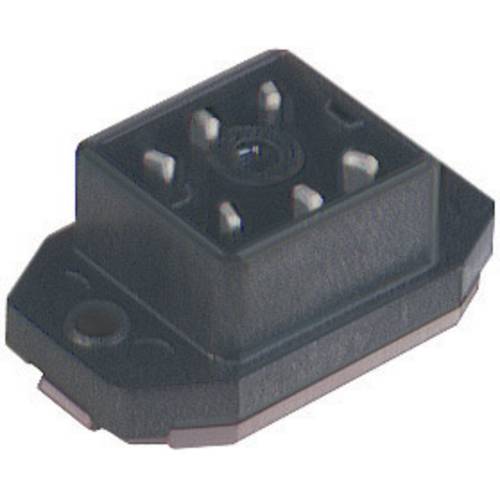 Aufbaustecker mit Flansch und Lötkontakten Schwarz GO 60 FAV M Pole:6 932 918-100-1 Hirschmann Inhalt: 1 St.