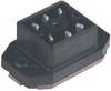 Aufbaustecker mit Flansch und Lötkontakten Schwarz GO 60 FAV M Pole:6 932 918-100-1 Hirschmann Inhalt: 1 St.