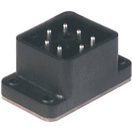 Aufbaustecker mit Flansch Schwarz GO 610 FA M Pole:6 + PE 932 478-100-1 Hirschmann Inhalt: 1 St.
