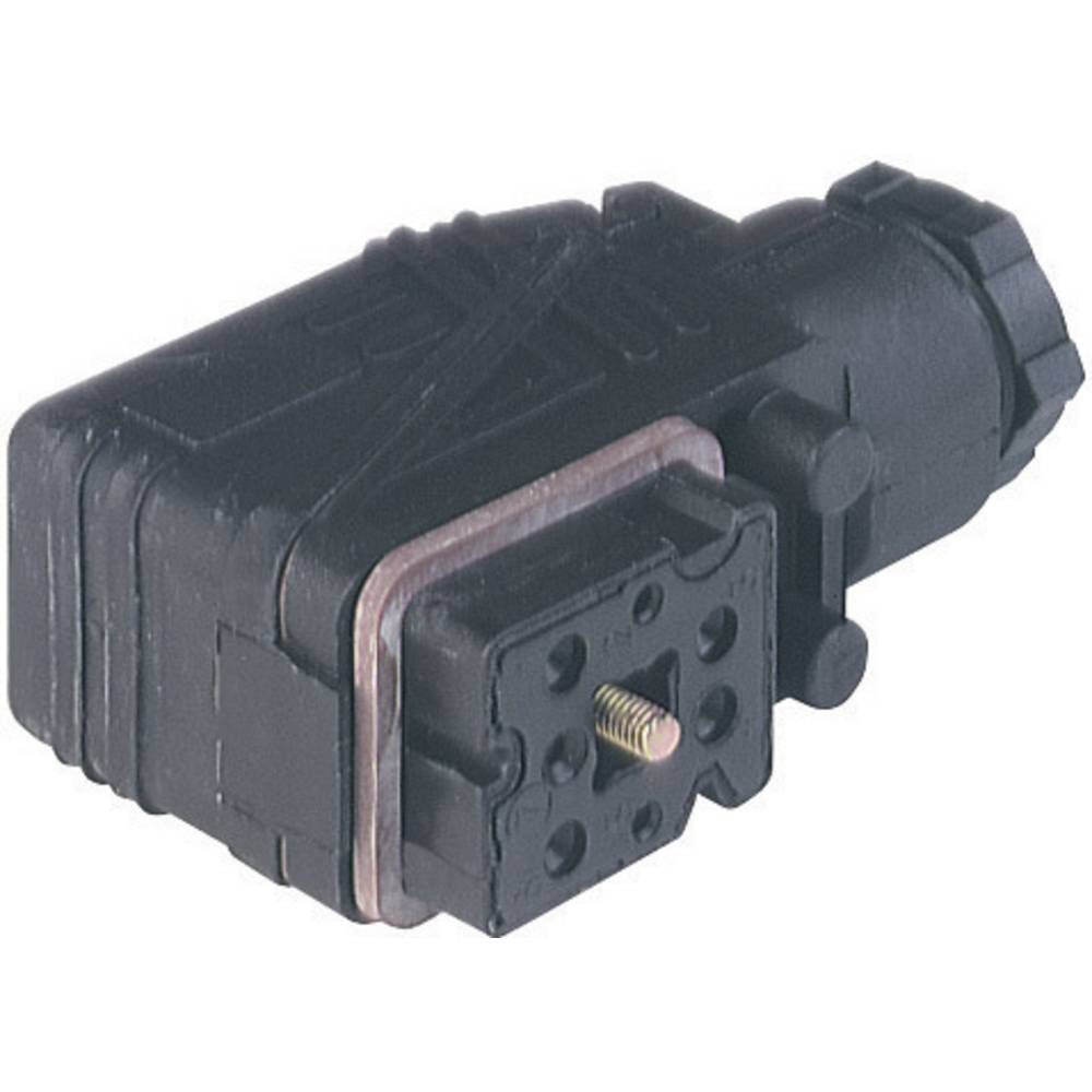 Hirschmann GO 610 WF Stopcontact met M16 kabelschroefverbinding en schroefcontacten. Zwart Aantal po