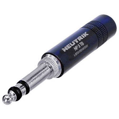 Neutrik NP3TB-B Klinken-Steckverbinder 6.35 mm Stecker, gerade Polzahl: 3 Stereo Schwarz 1 St.