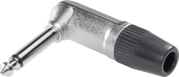 Cliff FM1088 Klinken-Steckverbinder 6.35 mm Stecker, gewinkelt Polzahl: 2 Mono Silber 1 St.