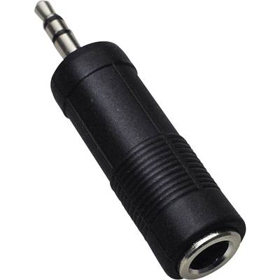 BKL Electronic 1102008 1102008 Klinke Audio Adapter [1x Klinkenstecker 3.5 mm - 1x Klinkenbuchse 6.35 mm] Schwarz