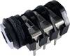 Cliff CL1330A Klinken-Steckverbinder 6.35 mm Buchse, Einbau horizontal Polzahl: 3 Stereo Schwarz 1 St.