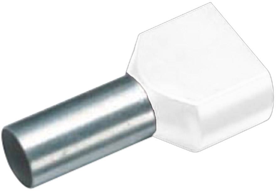 VOGT Zwillings-Aderendhülse 2 x 0.75 mm² x 8 mm Teilisoliert Weiß Vogt Verbindungstechnik 460208D 10