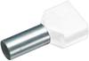Vogt Verbindungstechnik 460208D Zwillings-Aderendhülse 0.75 mm² Teilisoliert Weiß 100 St.