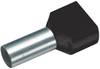 Vogt Verbindungstechnik 460714D Zwillings-Aderendhülse 6 mm² Teilisoliert Schwarz 100 St.