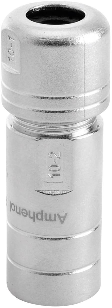 Ein silberner Adapter mit der Aufschrift 'Amphenol'.