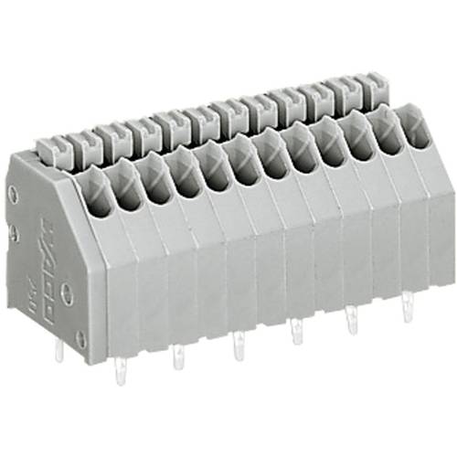WAGO 250-409 Federkraftklemmblock 0.50 mm² Polzahl 9 Grau 1 St.