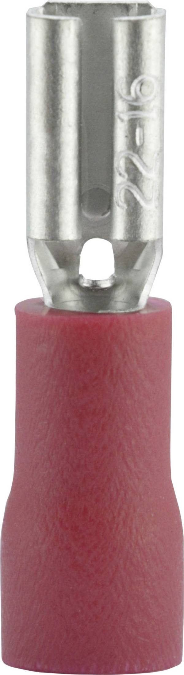 Vogt Verbindungstechnik 390005S Flachsteckhülse Steckbreite: 2.8 mm Steckdicke: 0.5 mm 180 ° Teilisoliert Rot 1 St.