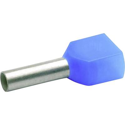Klauke 87310 Zwillings-Aderendhülse 2.5 mm² Teilisoliert Blau 100 St. 