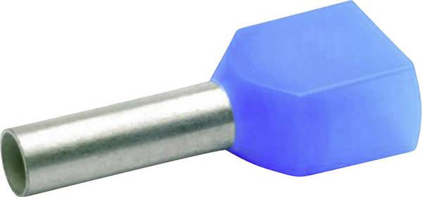 Klauke 87310 Zwillings-Aderendhülse 2.5 mm² Teilisoliert Blau 100 St.